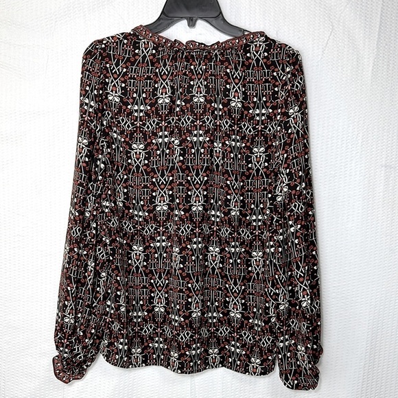 Max STUDIO Printed Crepe Black Confetti Long Sleeve Top - Size Medium, NWT - Picture 5 of 10